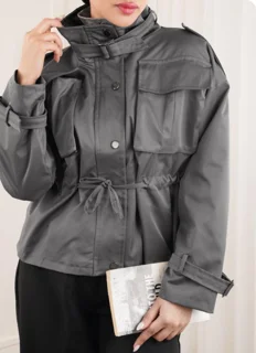 ترنچ کت آستردار دو جیب